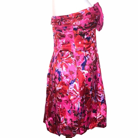 BCBGMaxAriza Floral Begoniacombo Pink Dress 10 - Picture 5 of 13